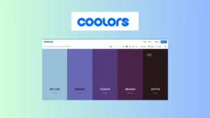 Ảnh minh họa: Coolors – Chọn bảng màu cho