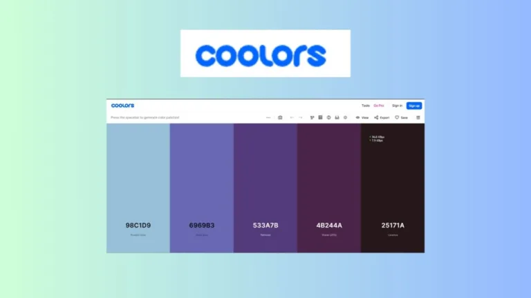 Coolors – Chọn bảng màu cho trang web dễ dàng