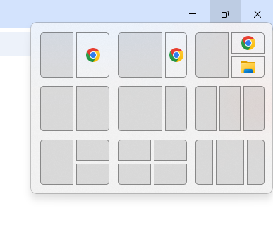 Mở Snap Layouts