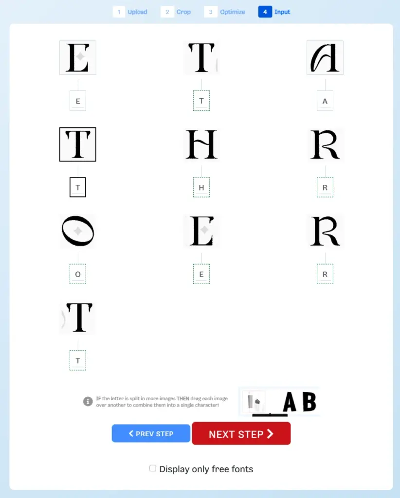 dien cac ki tu con thieu what font is