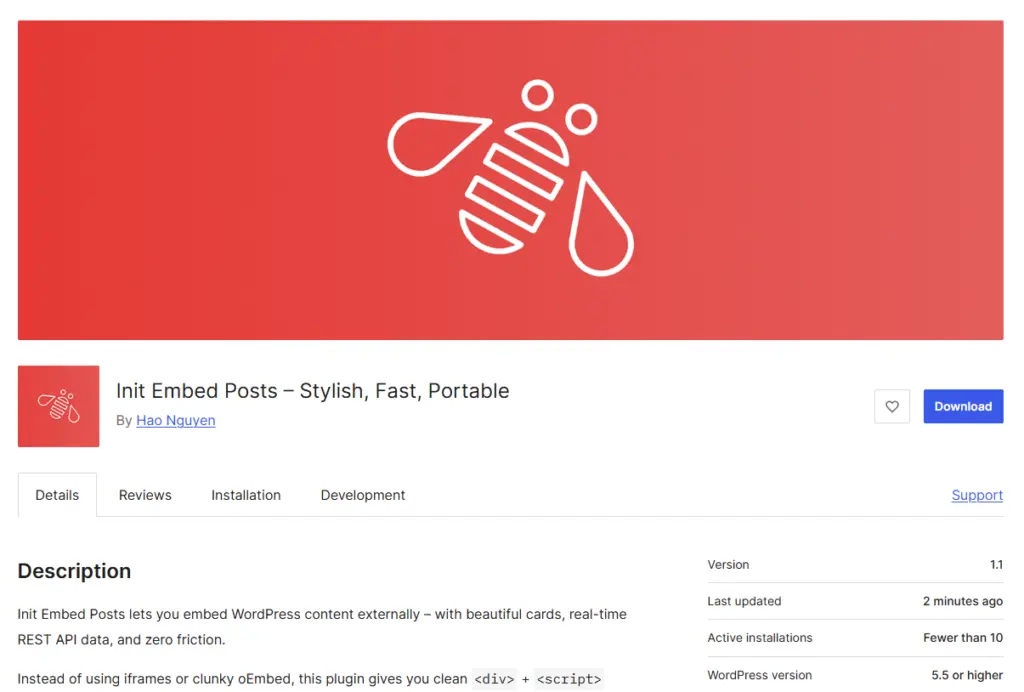 Init Embed Posts trên on WordPress.org