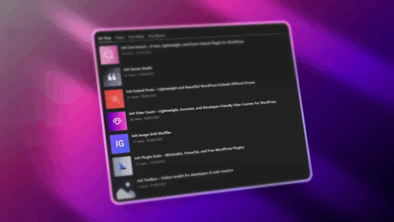 Hướng dẫn kích hoạt Dark Mode cho Init View Count