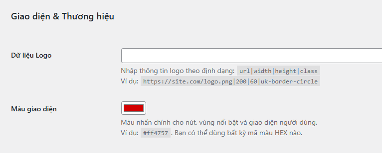 Giao diện và thương hiệu