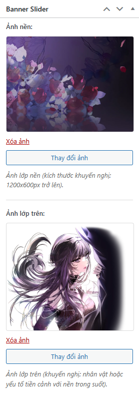 Cài đặt Banner Slider