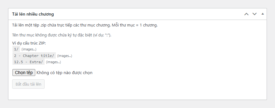 Tải lên nhiều chương