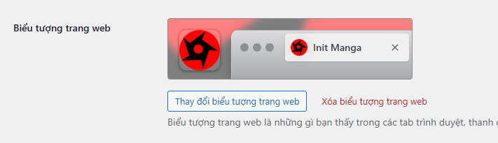 Thêm biểu tượng trang web