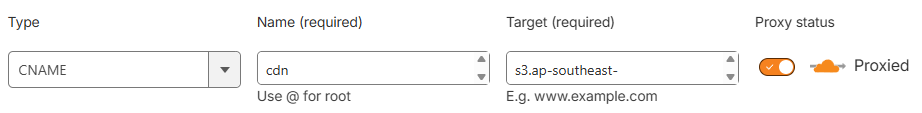 Trỏ CNAME Từ Cloudflare Vào Endpoint Của Bucket Wasabi