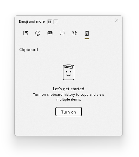Bật Clipboard History