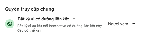 Bất kỳ ai có đường liên kết
