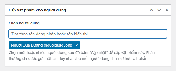 Chọn người dùng