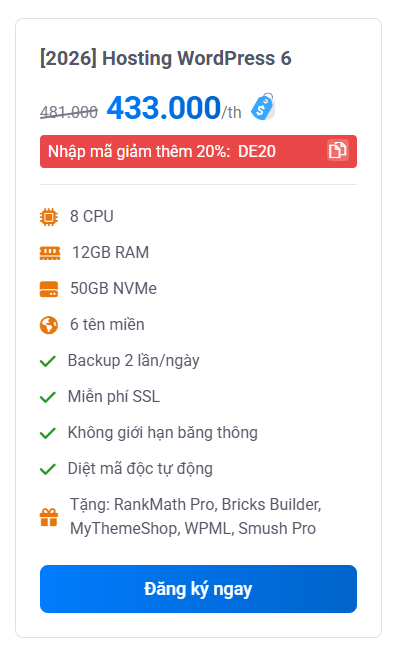 Hosting WordPress 6