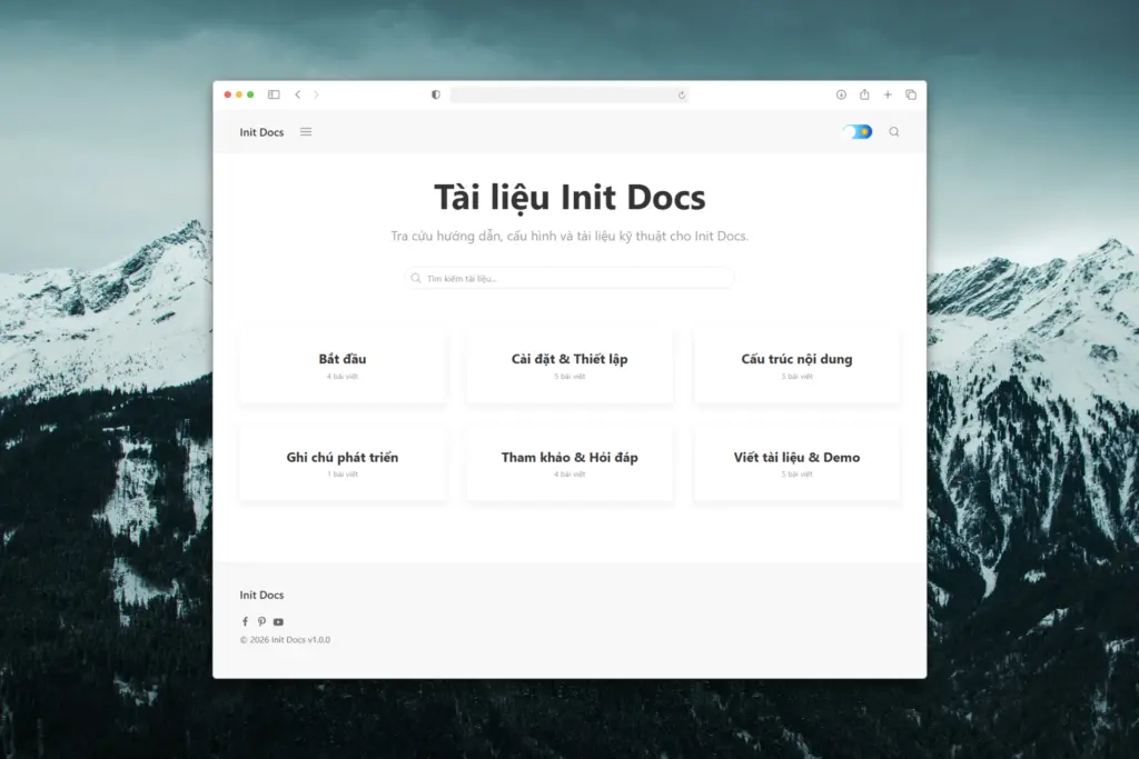 Init Docs – Theme WordPress tối giản cho tài liệu và kho tri thức