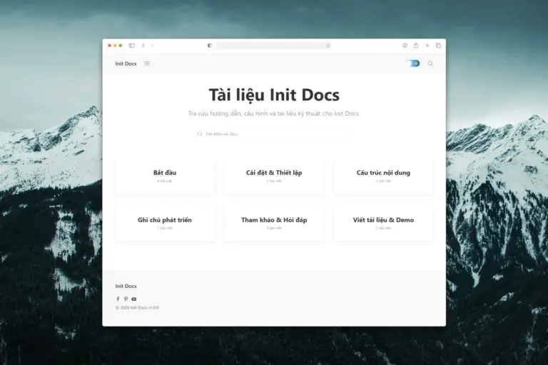Init Docs – Theme WordPress tối giản cho tài liệu và kho tri thức