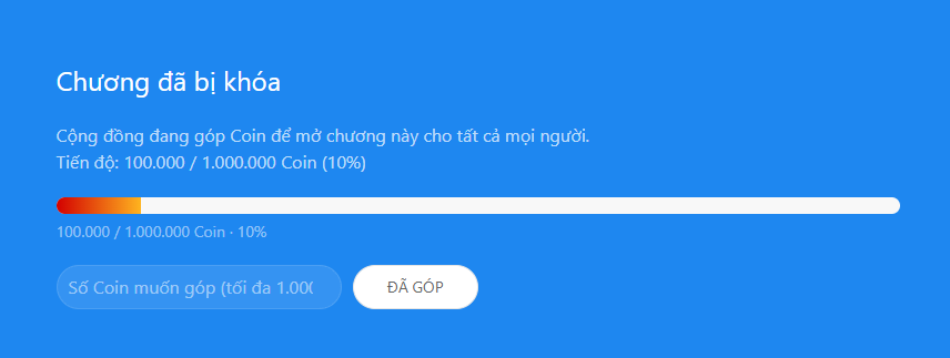 Góp gạo mở khóa chương