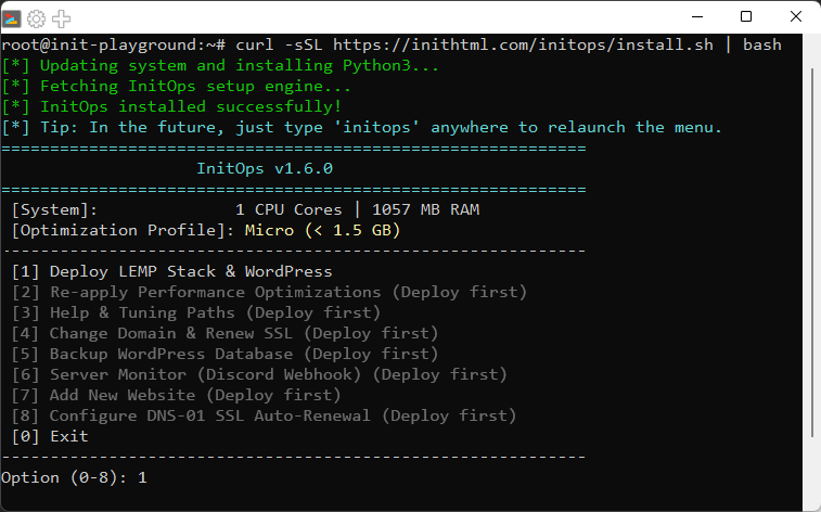 InitOps v1.6.0 Install