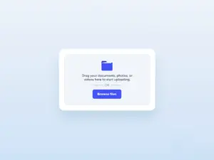 Drag & Drop File Upload với HTML5, CSS và JavaScript — 5 mẫu từ cơ bản đến nâng cao