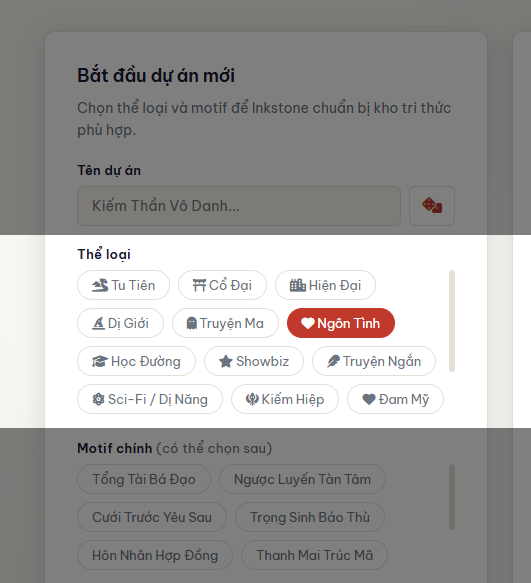 Chọn thể loại
