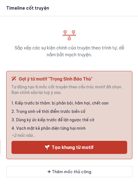 Tạo khung timeline từ motif