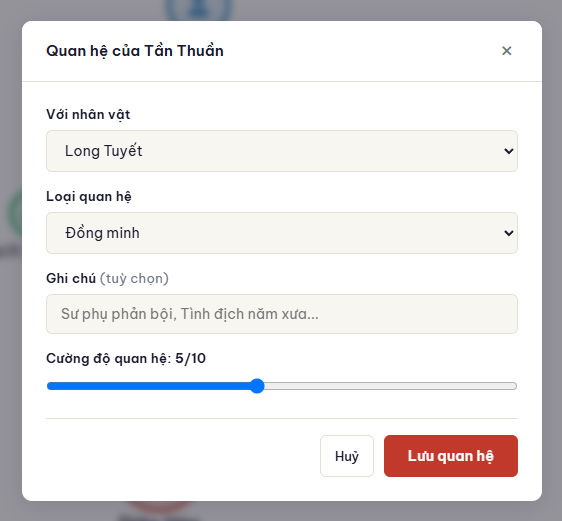 Thêm quan hệ